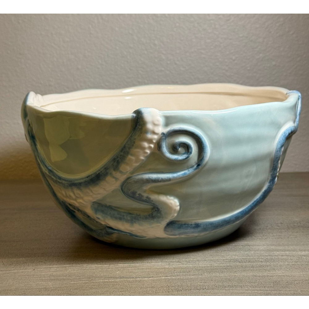 Pier 1 Sea Life 9x5 Serving Bowl Ocean Retired Rare Collectible - Picture 2 of 9